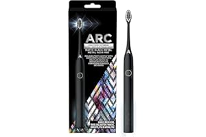 ARC Sonic Power Battery Toothbrush with Travel Case, Matte Black Metal