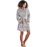 Berkshire Blanket Peanuts® Snoopy VelvetLoft® Soft Lightweight Women Robes, Short Hooded Robe with Pockets, Gifts for Women