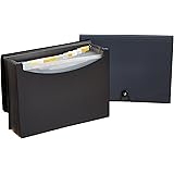 Amazon Basics Expanding Organizer File Folder, Letter Size - Black/Gray, 2-Pack
