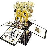 Joycard 89th Birthday Card, 89th Birthday Decorations for Women Men, Happy Birthday 3D Cards for 89 Year Old Grandpa Grandma, Birthday Gift Box for Mother Dad