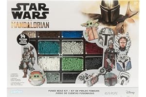 Perler 80-57020 Star Wars' The Mandalorian Fused Bead Kit with 14 Unique Patterns, Multicolor, 4579 Pieces