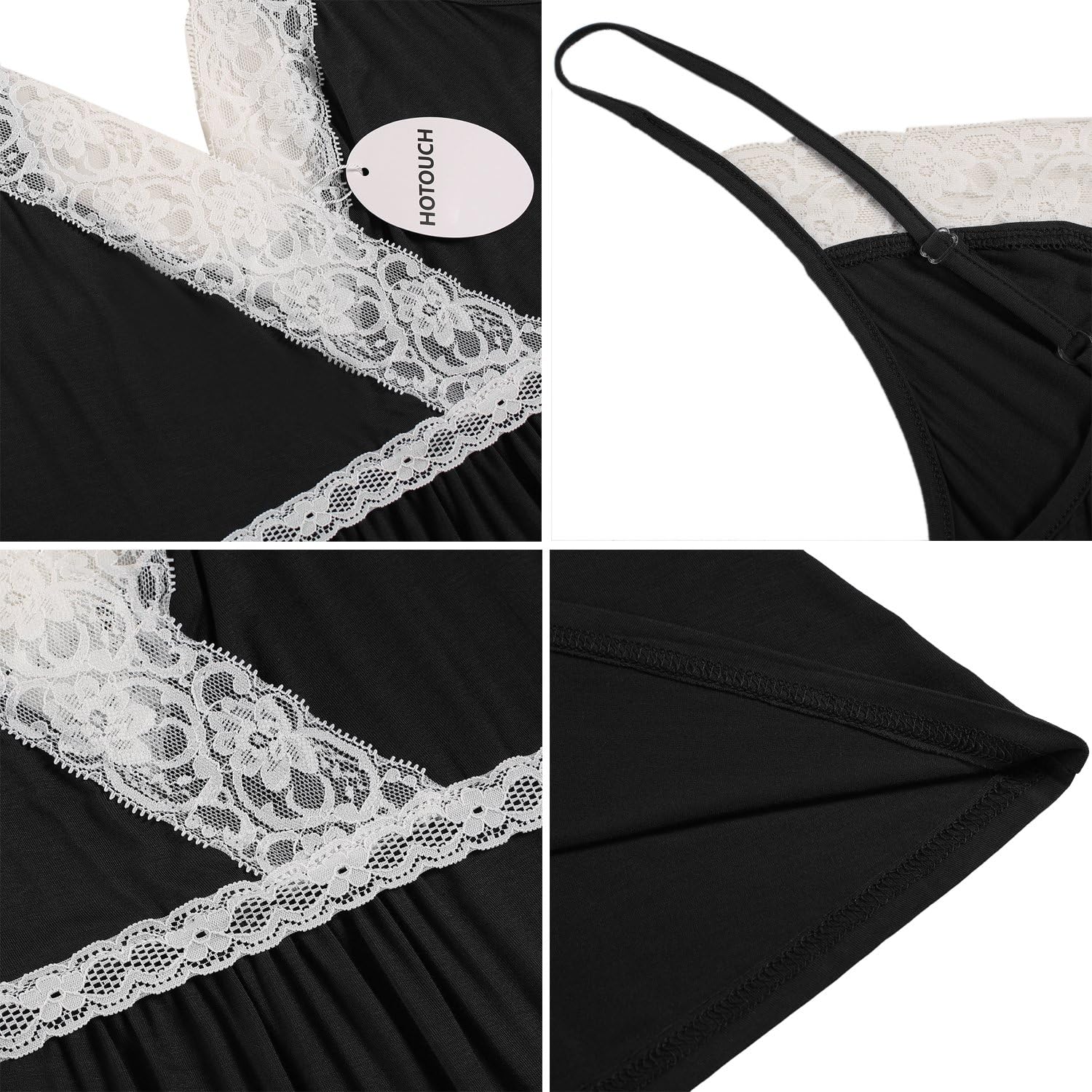 Hotouch Sleepwear Womens Chemise Nightgown Full Slips Lace Sling Dress Sexy Lingerie S-XXL at  Women’s Clothing store