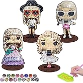 WYNDYN Tabletop Diamond Art Kits, 4Pcs Diamond Painting Kit, Stand Up Diamond Art Kits for Adults, Gifts for Women, Easy-to-Make Acrylic Gem Kits