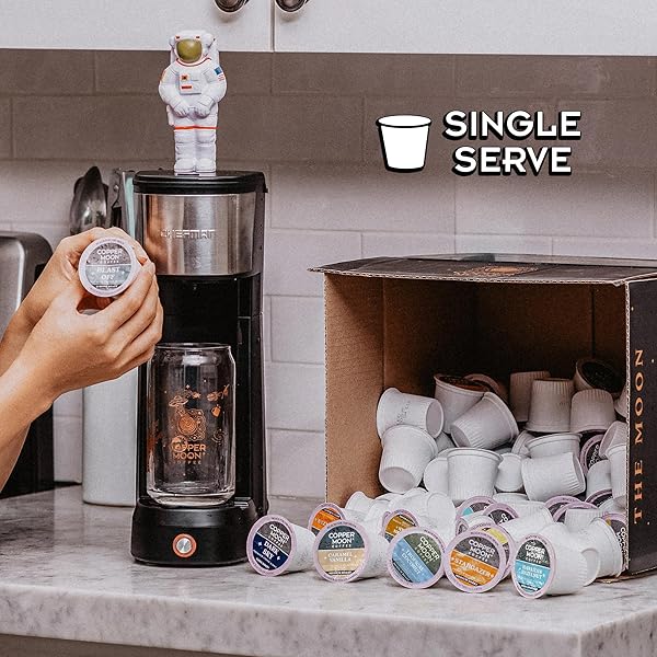 COPPER MOON SINGLE SERVE COFFEE PODS FOR KEURIG K-CUP BREWERS, DARK ROAST, DARK SKY BLEND, 12 COUNT