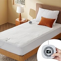 Bedsure Heated Mattress Pad Twin - Bed Warmer with