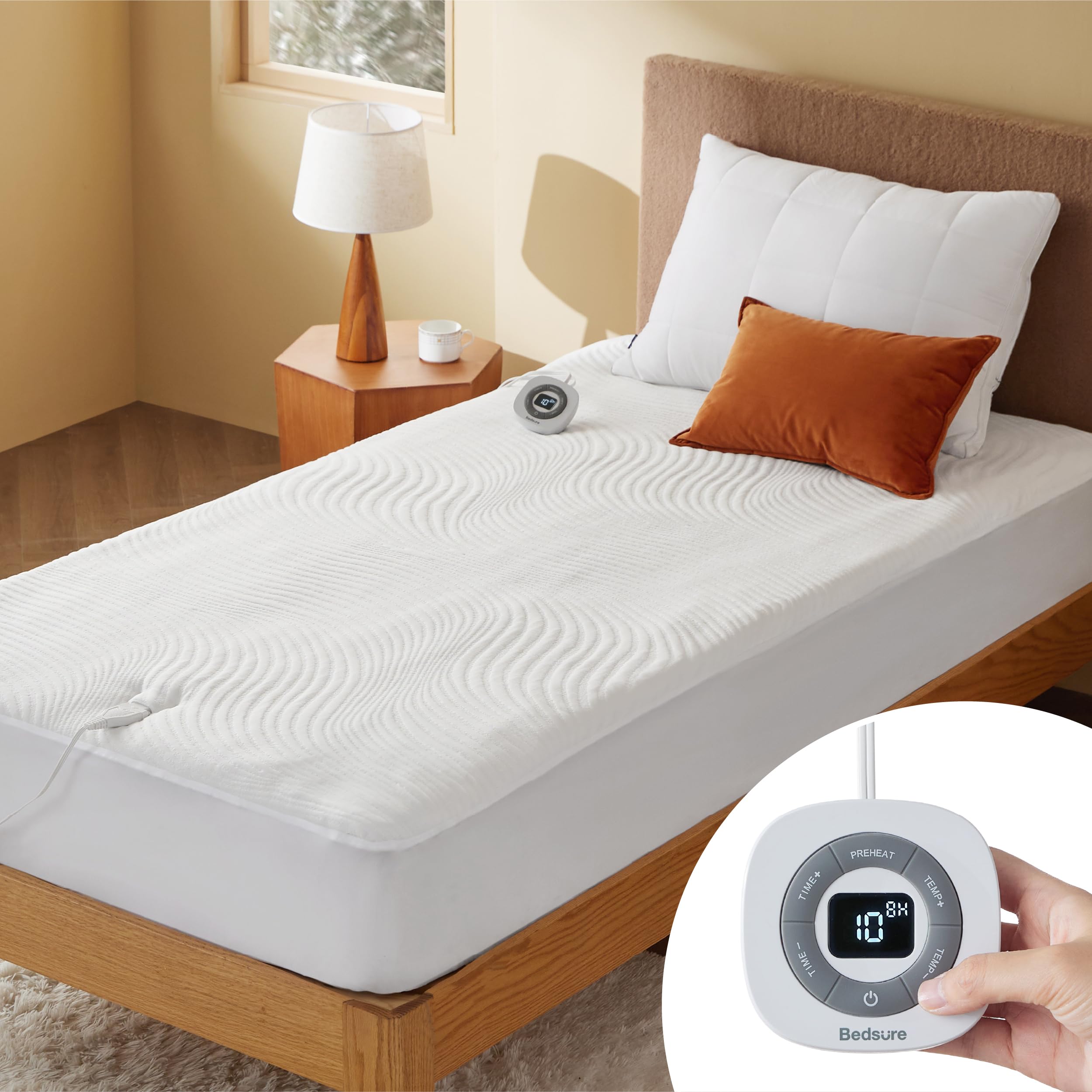 Bedsure Heated Mattress Pad Twin - Bed Warmer with