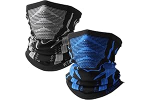 WTACTFUL Winter Neck Warmer Gaiter (1Pack or 2Pack), Breathable Face Mask for Ski, Snowboard, Running, Hiking