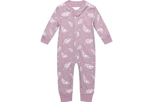 Owlivia Organic Cotton Baby Boy Girl Zip up Sleep N Play, Footless, Long Sleeve Pajamas