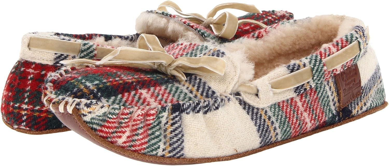 harris tweed moccasin slippers