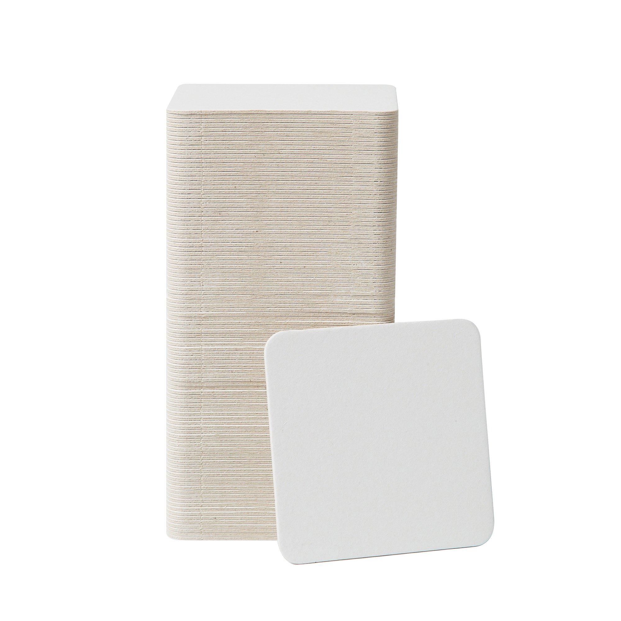 Coasters Home & Garden Plain White Coasters 125 Round Paper Cardboard