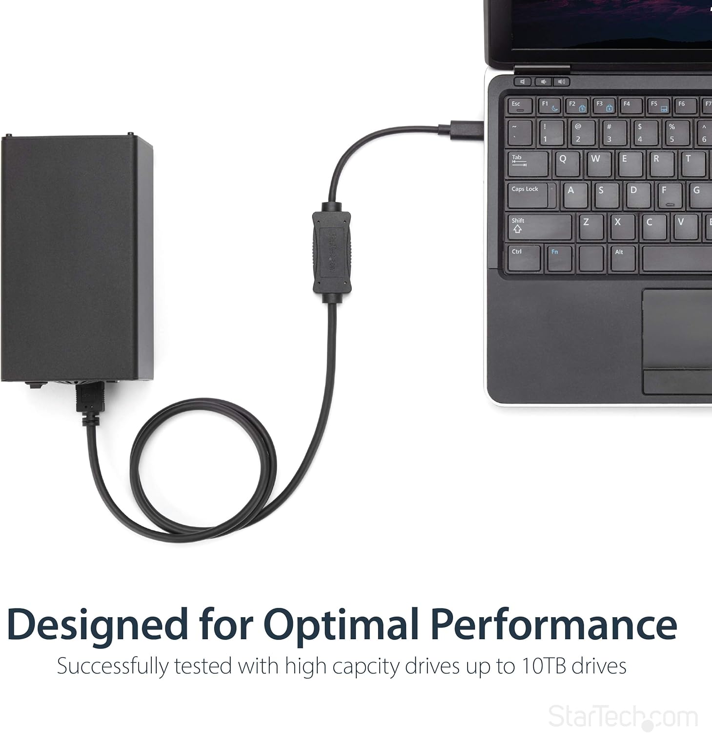 StarTech.com USB C to eSATA Cable, 3 ft / 1m, 5Gbp, For HDD / SSD / ODD, External Hard Drive Adapter - Image 5