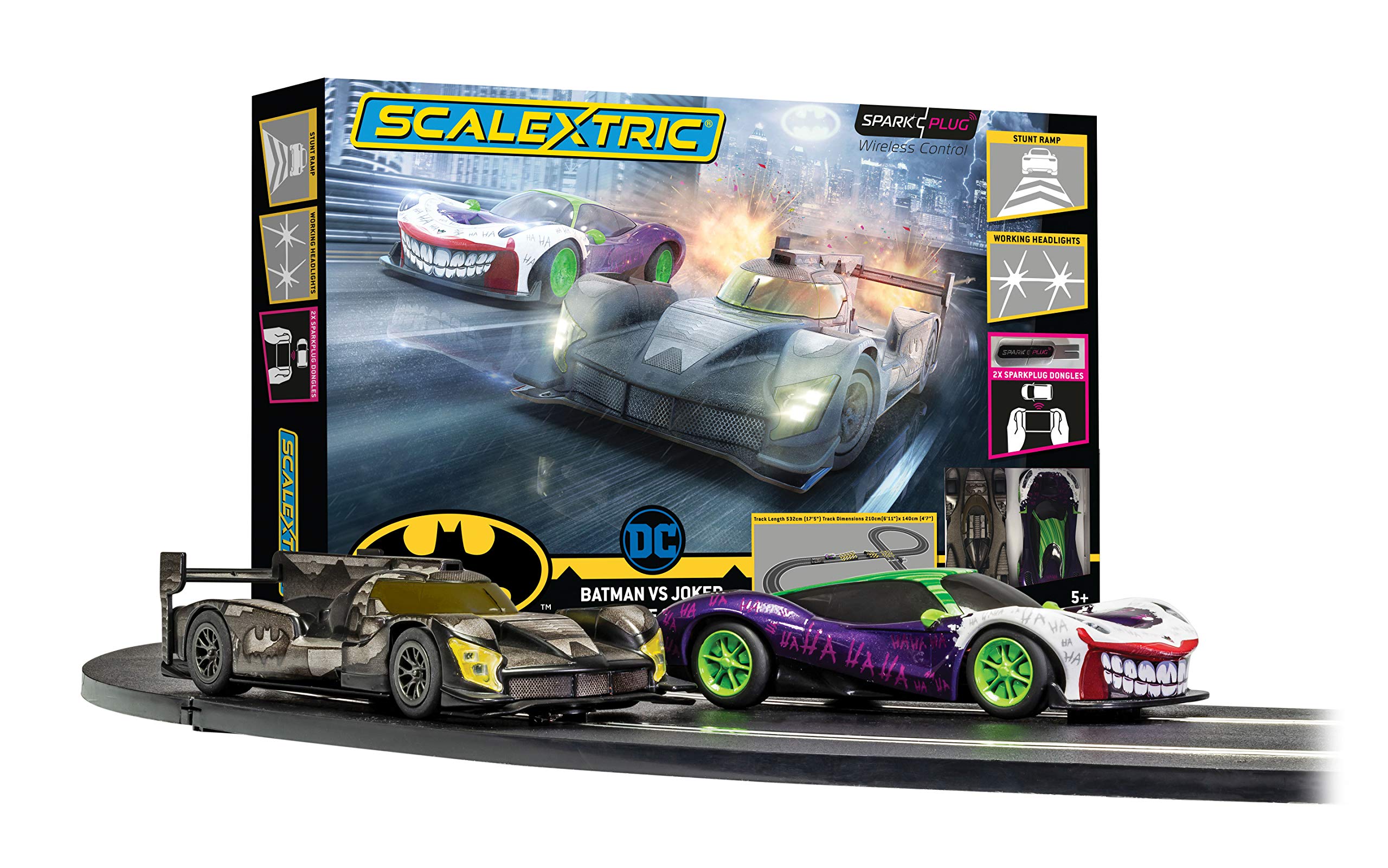 Scalextric Batman vs Joker 1:32 Spark Plug Slot Car