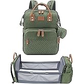 JOLLITO Diaper Bag Backpack with Changing Station Large Capacity Multifunction Baby Bags for Boy Girl Travel For Moms Dads Baby Registry Search Essentials Shower Gifts