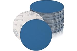 Anteecana 6-Inch no-Hole Hook and Loop Sanding Discs, 40/60/80/100/120/150/180/240/320/400/600 Grits Sandpaper for Random Orbital Sander, 26-Pack (400 Grits)