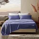 SLEEP ZONE Full Sheets Set - 4 Piece Bedding - Jersey Knit Cooling Sheet Set - Soft and Fade Resistant - Easy Care - Deep Pocket (Full,Navy)