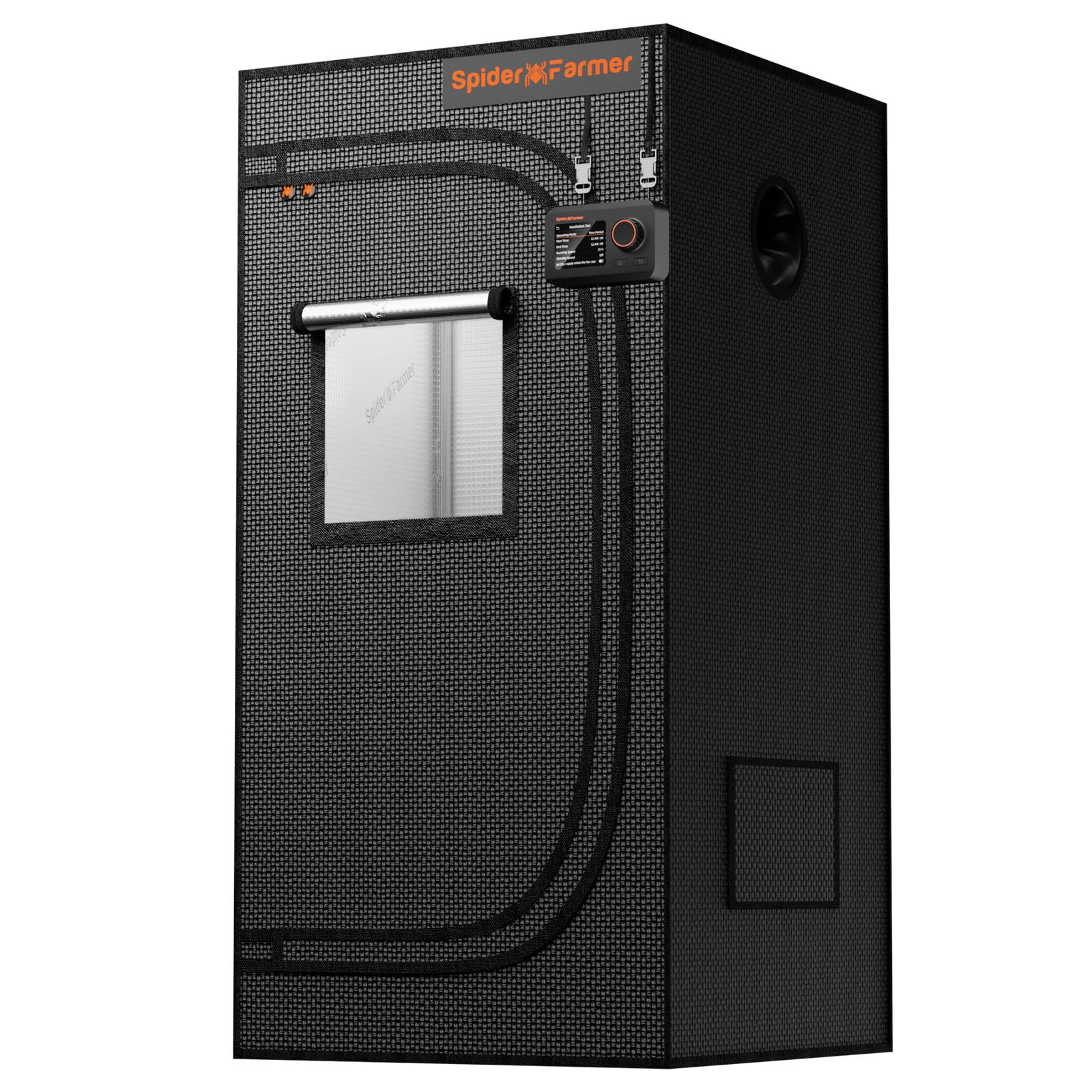 Spider Farmer 2x2 Grow Tent 2025 New, 24"x24"x48", with Hook for Controller, View Window, Side Buckle for Door, 1680D Thicken Mylar Canvas for Indoor Hydroponic Growing for SF1000, SE1500, G1500 Image