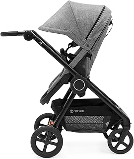 STOKKE® Beat™ Stroller - ultrakompakt Kinderwagen mit Verdeck und großer Einkaufsablage - Farbe: Black Melange