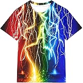 Asylvain Boys Girls Kids Shirts 3D Print Graphic Cool Design Colorful Tee Shirt for Teen and Kids 6-16 Years
