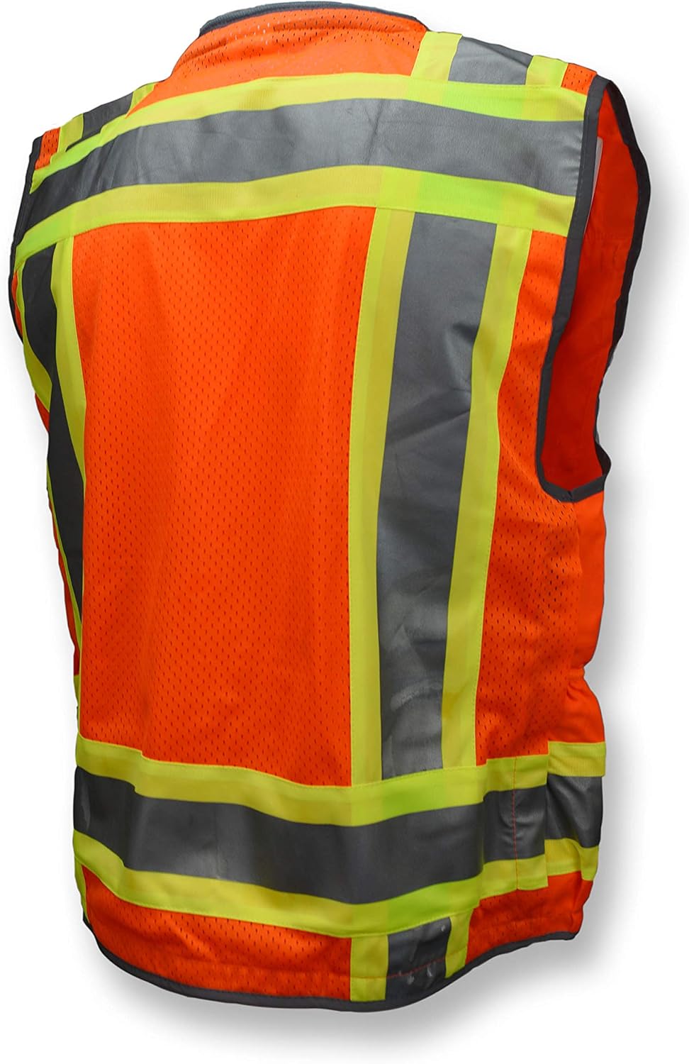 Radians SV55 Class 2 Heavy Woven Two Tone Engineer Vest with Padded Neck to Support Extra Weight in Cargo Pockets, Hi Viz Green or Hi Viz Orange: Clothing