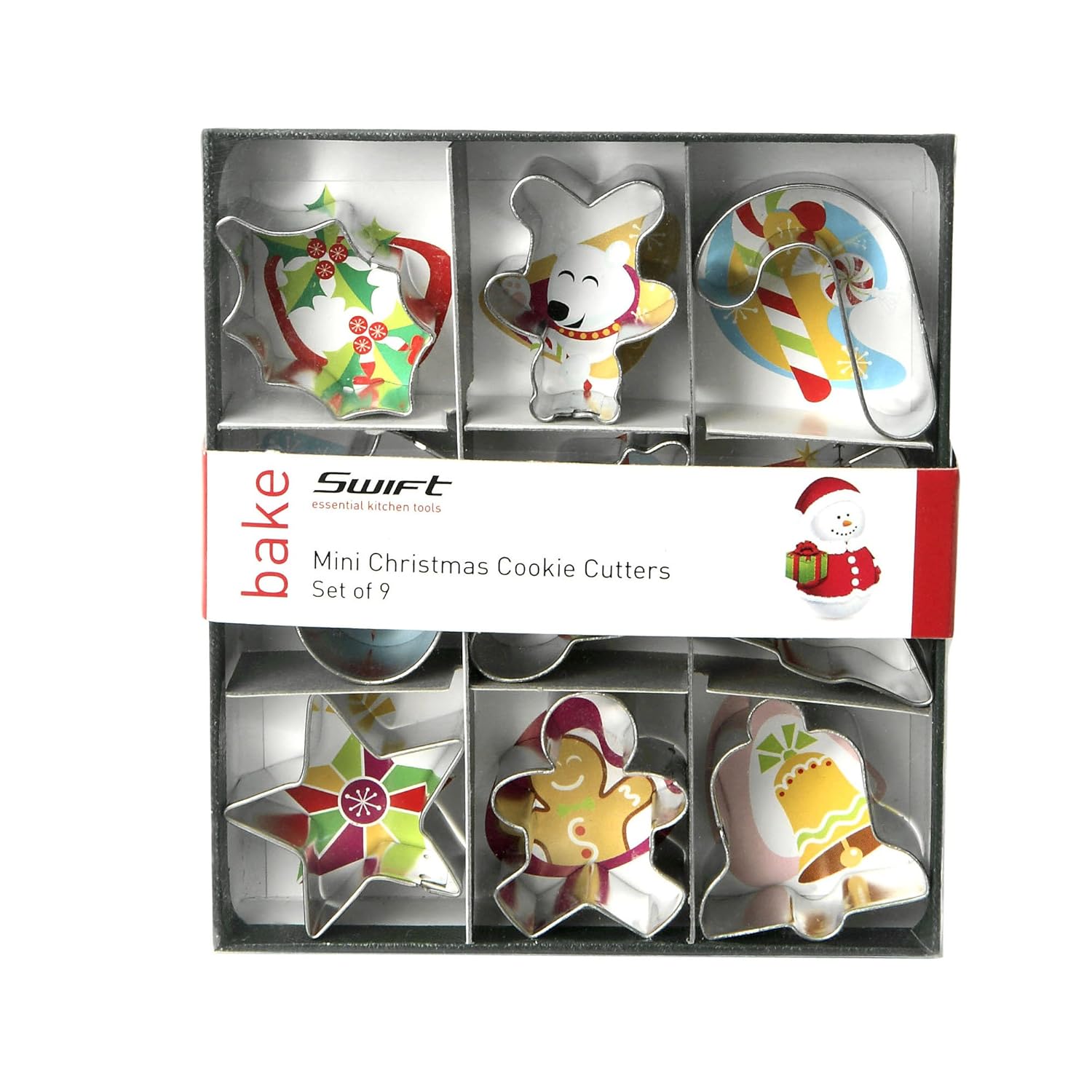 Cookie cutter Mini xmas cookie cutter set 4cm (set of 9