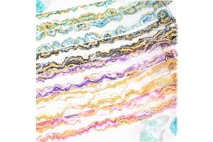 FREKYAR 6 Rolls of PET Tape Stickers for Journaling Supplies, Crystal Themed Scrapbook Tape for Journaling, Scrapbooking, Junk Journal Supplies, DIY Crafts (Misty)