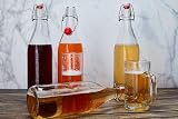 Danmu Art 6PCS Glass Bottles 1000ML Swing Top Airtight Preserve Bottles view 9