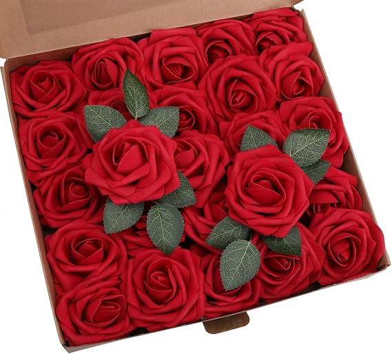 Crownguide 2 Stück Rosen-Blumen-Haarkämme – Für Hochzeit, Flamenco, Braut, Burgunderrot, Ca. 11x7 Cm