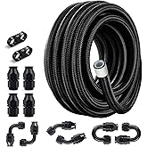 EVIL ENERGY 6AN PTFE Fuel Line Kit,E85 Nylon Braided Fuel Hose 20FT AN6 PTFE Fuel Line Hose(5/16 Inch ID)