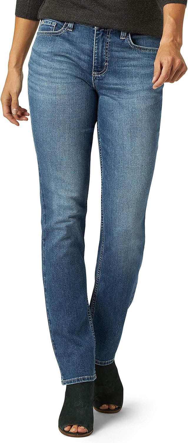 lee riders midrise straight leg jean
