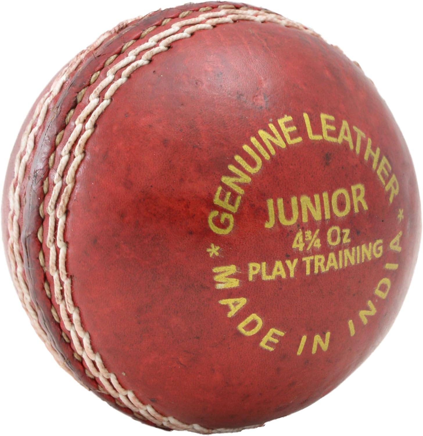 Opttiuuq Qvu Play Training Leather Cricket Ball 4.75oz Junior BOYS