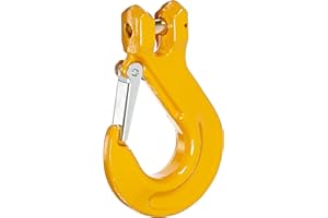 Indusco 47400308 5/8" G80 Clevis Sling Hook with Latch, 18,100 lbs WLL, Painted