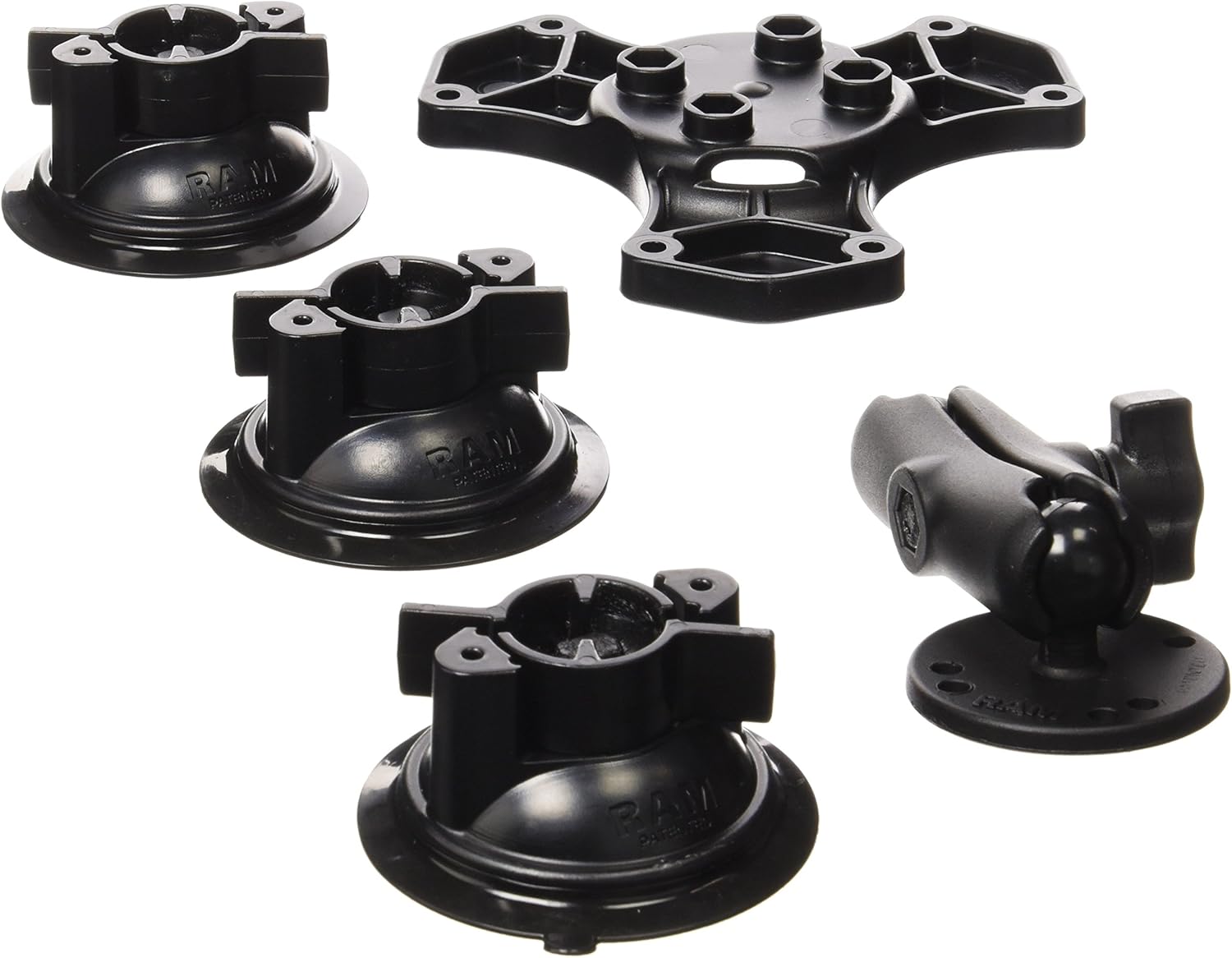 Ram Mount Triple Suction Cup Base W/1.5" Diameter Ball Sporting Goods