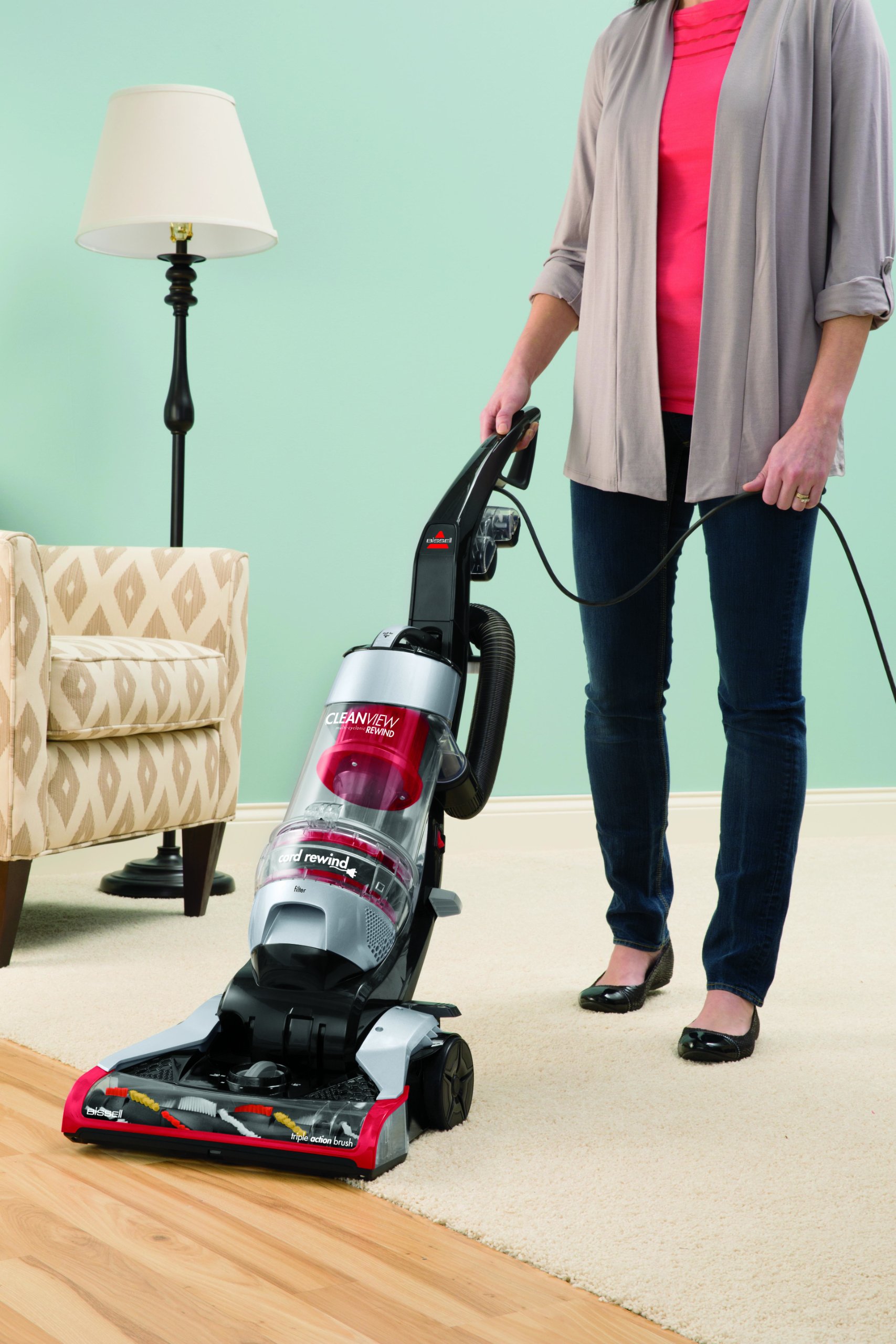 BISSELL CleanView Plus Rewind Bagless Upright Vacuum with Triple Action