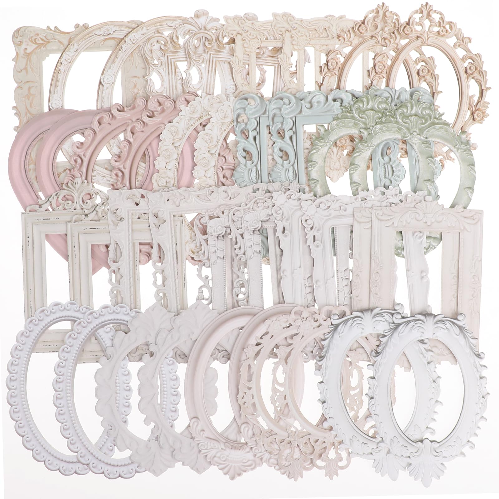 60Pcs Scrapbook,Lace Frames Scrapbook Paper Scrapbooking Lace Frames and Borders Vintage Scrapbook Cutouts Paper Lace for DIY Junk Journal Crafts Journaling Scrapbook Supplies