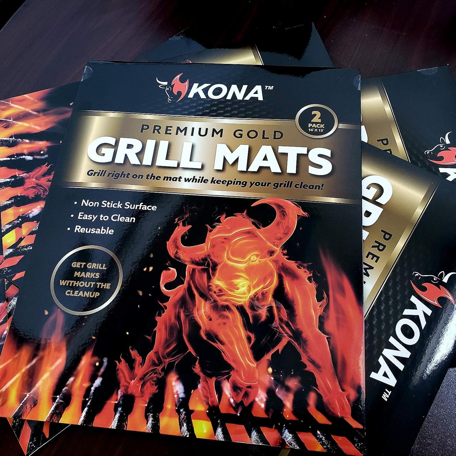 Kona Gold Grill & Bake Mats New Nonstick Heavy Duty Grill