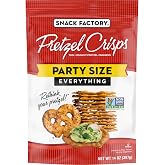 Snack Factory Everything Pretzel Crisps, Non-GMO, 14 OZ Party Size Bag
