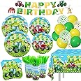 232pcs Tractor Birthday Party Decorations Party Plates Napkins Disposable Paper Cups Tablecloth Banner Boys Tractor Farm Birthday Party Supplies Tableware Set 24 Serve