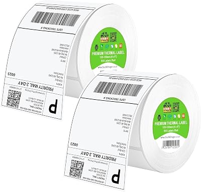 Double Dragon 4x6in Premium Direct Thermal Labels 500/Roll Pack of 2