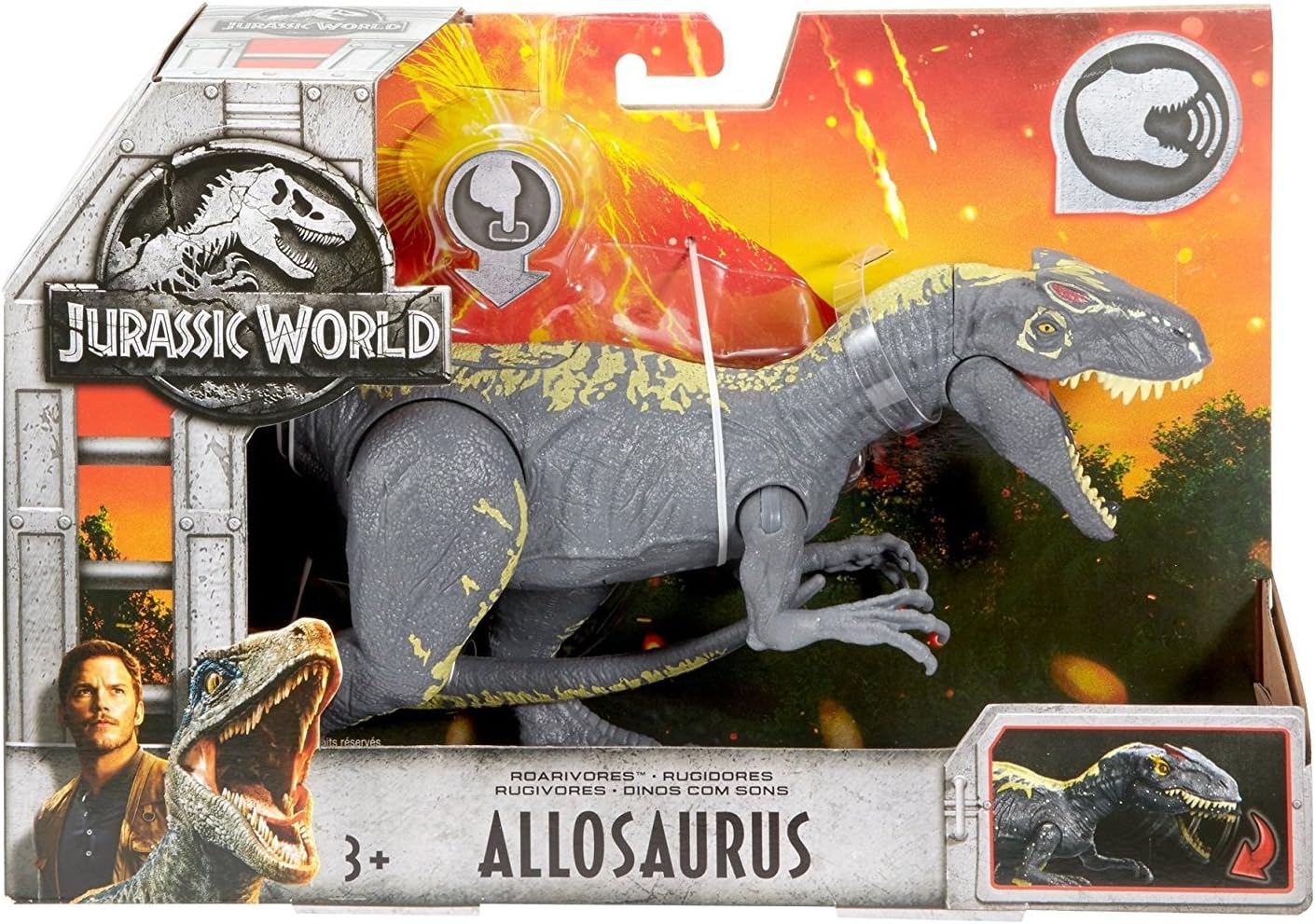 Fallen Kingdom Jurassic World Allosaurus Dinosaur Posable Figure 6" 2018