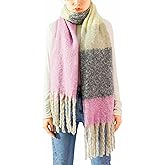Wander Agio Winter Warm Scarf for Women Long Shawl Large Scarves Cold Weather Thick Blanket Scarfs Color Matching
