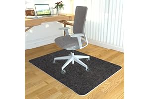 Office Chair Mat for Hardwood Floor, Aporana 36" × 47" Office Gaming Rolling Floor Mat, Under Desk Low-Pile Office Rug, Large Anti-Slip Multi-Purpose Hard Floor Mat, Grey