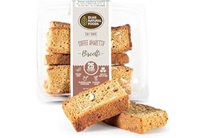 DIJAS Natural Foods, Crunchy Fat Free Biscotti Cookie, All Natural Preservative Free Ingredients, Delicious Low Calorie Snack (5 Ounces, Coffee Amaretto)