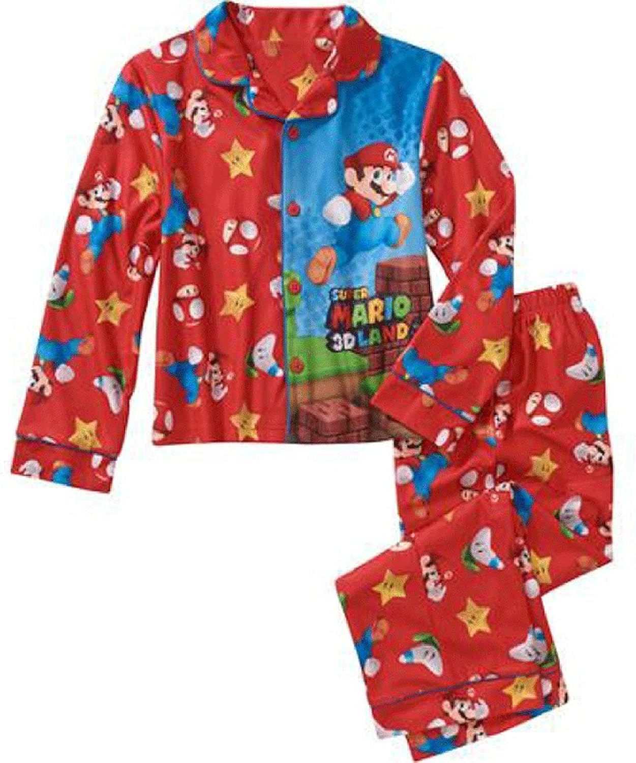 Amazon Com Super Mario 3d Land Little Boys Coat Pajamas Red 6 7 Clothing