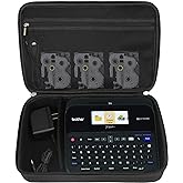 Aproca Case Compatible with Brother P-Touch PT- D610BT / PTD600 Business Professional Connected Label Maker, Portable Storage Bag for Accessories (Black-New Version)