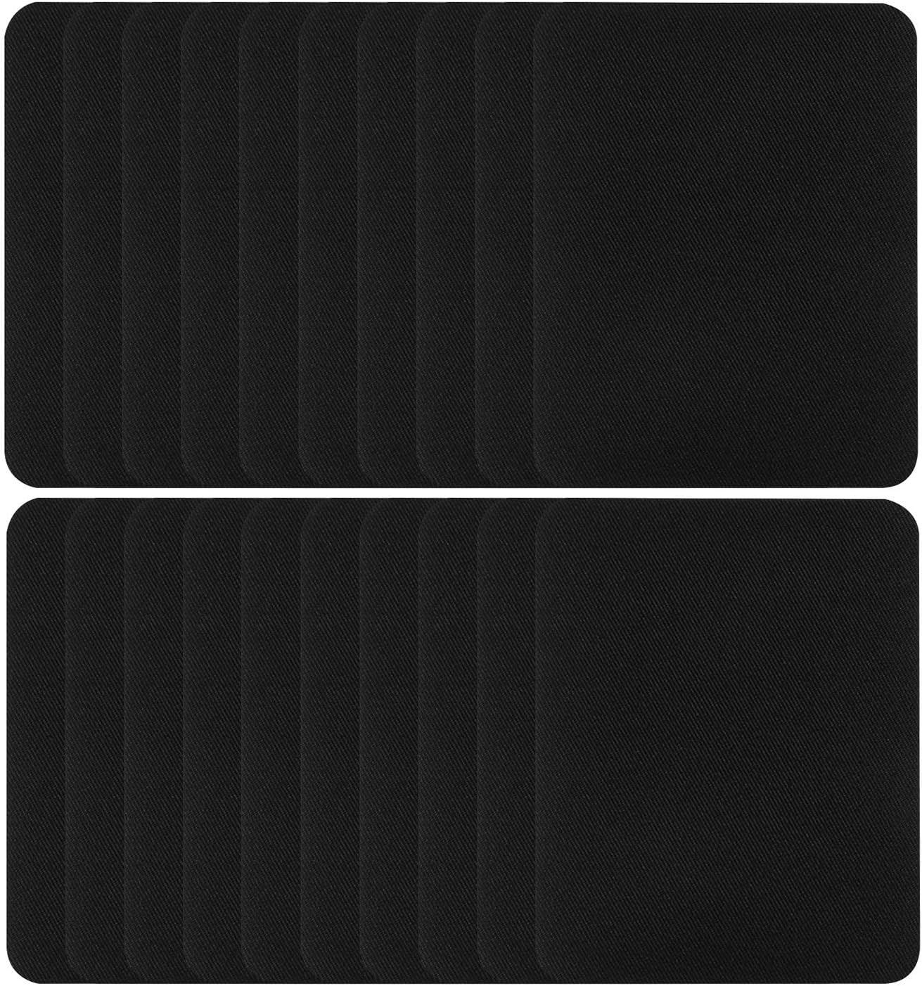 AUGSHY 20 Pieces Black Iron On Patches, 5 inch X 3.8 inch,Great for Repairs for Pants Jeans, Shirts and Clothing