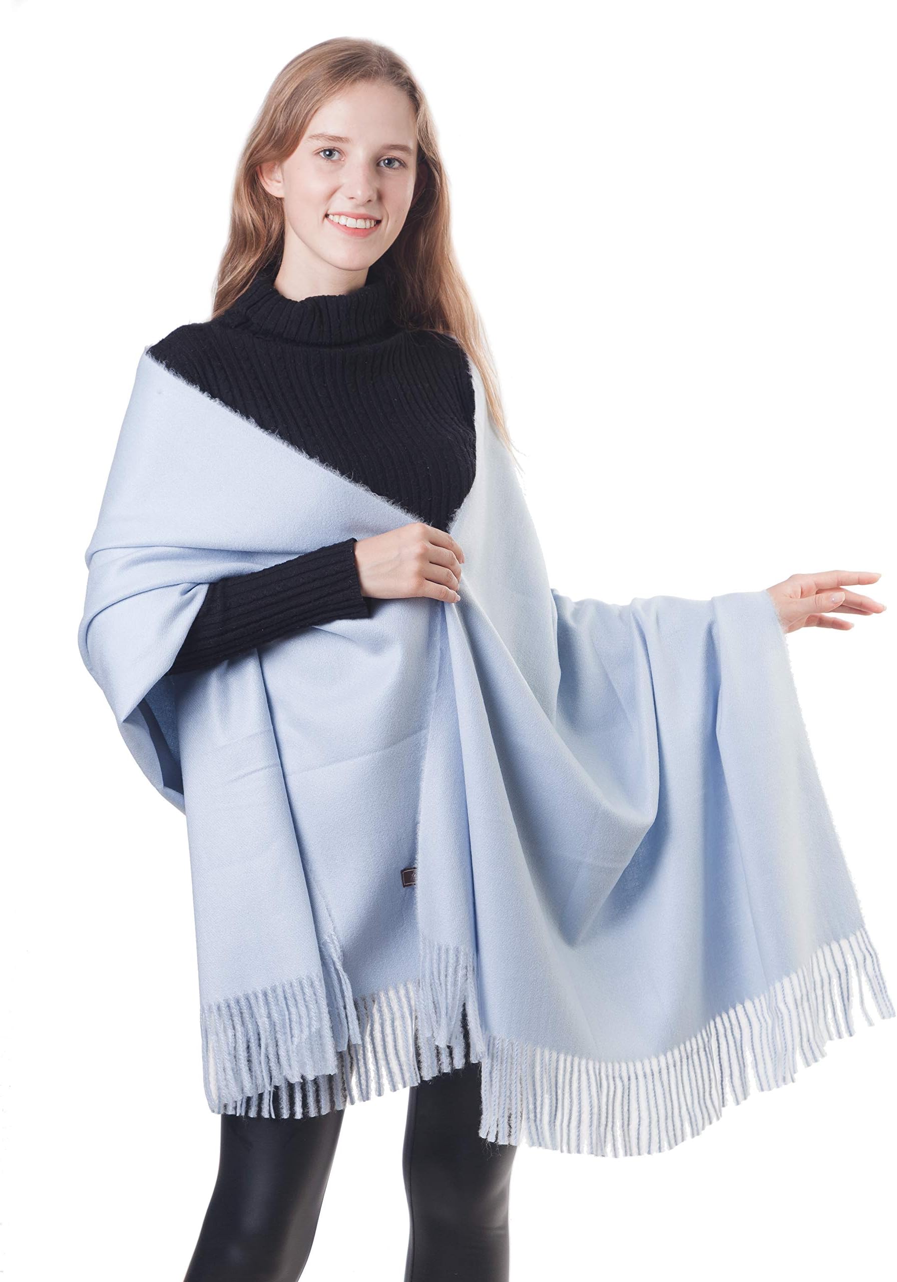 Gift Box Women Soft Cashmere Wool Scarf Large Pashminas Shawl and Wrap Warm Stole Blanket 78"x 28"