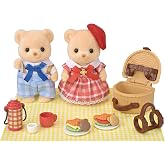 Sylvanian Families - The Gourmet Picnic of the Biscuit Bears - Set of 2 Articulated Figures - Dive into the world of the Sylvanian Family - 5852