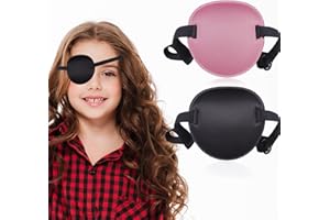 FEZOG Eye Patches for Adults Kids, 2 Pcs Adjustable Eyepatch for Right or Left Eye, 3D Eye Patch Amblyopia Lazy Patch