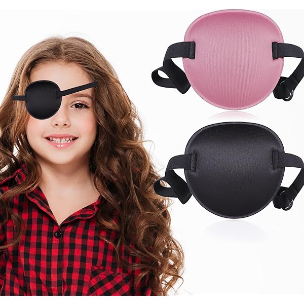 6 Pcs Eye Patches For Adults Adjustable Single Eye Patch Reusable Kids Eye Patches Pirate Eye Patch Soft Silk Eye Mask With Elastic Strap For Lazy Eye Girls Right Or Left Eye