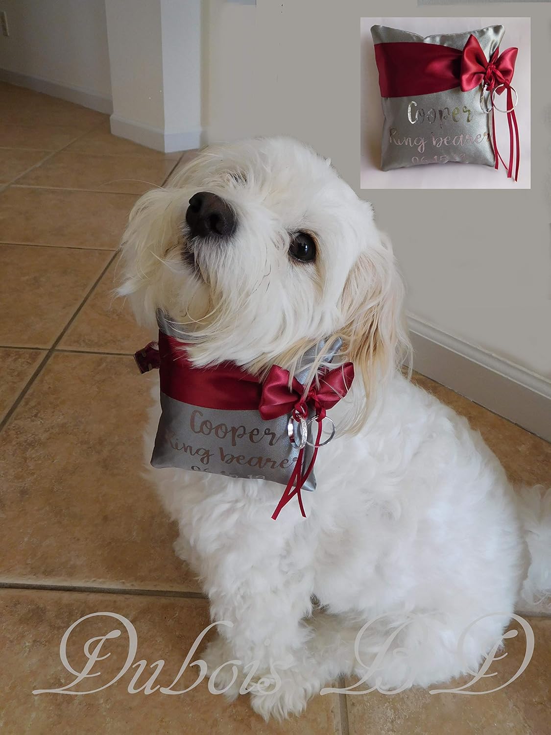 Amazon Com Personalized Dog Ring Bearer Pillow Wedding Pillow
